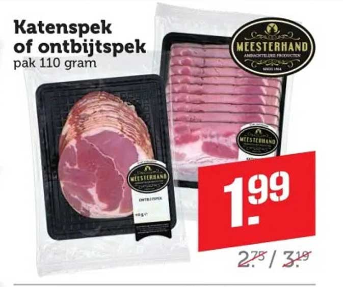 Katen spek of ontbijtspek pak 110 gram