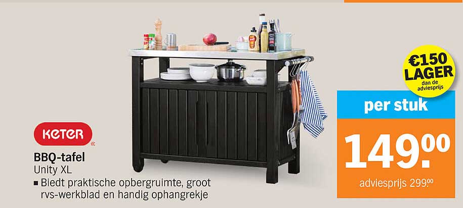 Keter BBQ-tafel Unity XL