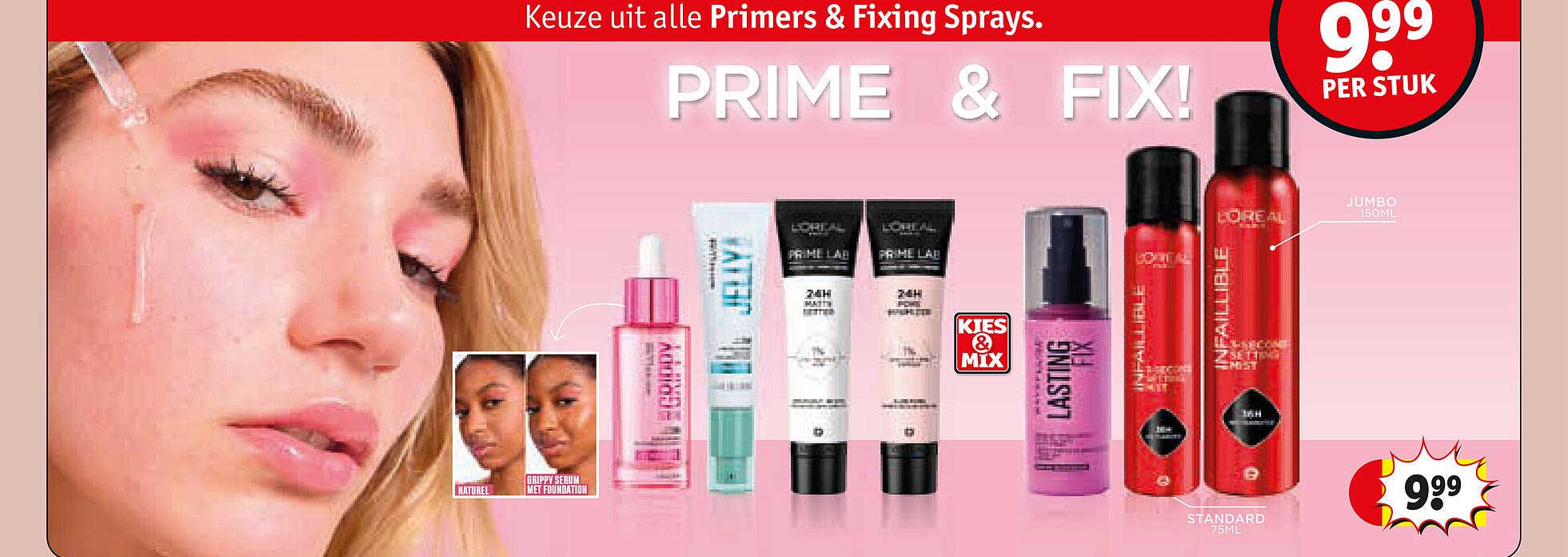 Keuze uit alle Primers & Fixing Sprays. PRIME & FIX!