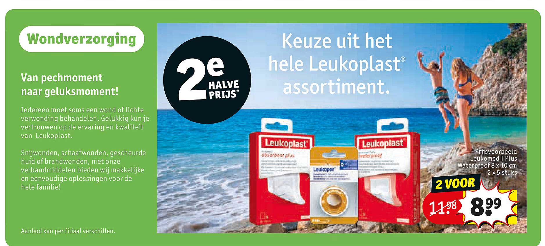 Keuze uit het hele Leukoplast assortiment. 2e halve prijs