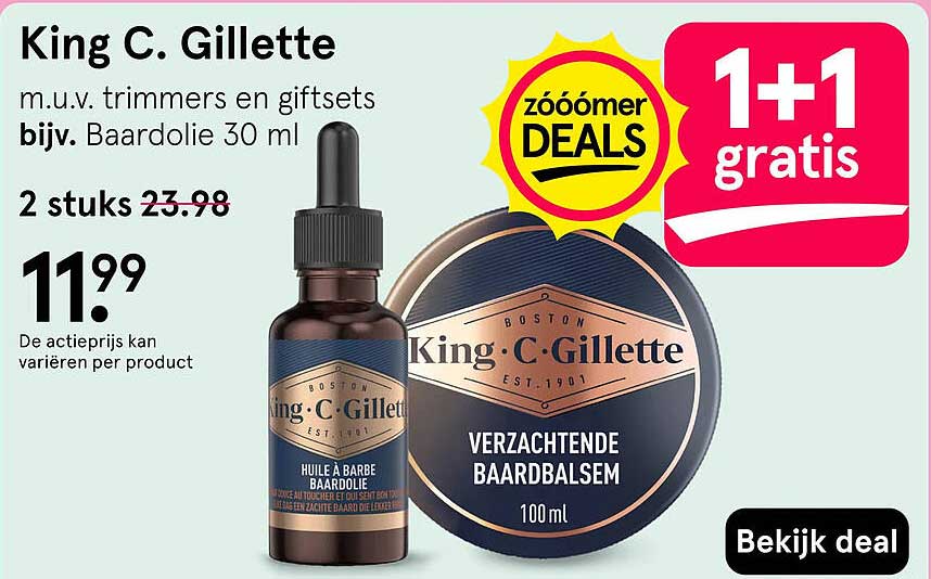 King C. Gillette 1+1 gratis