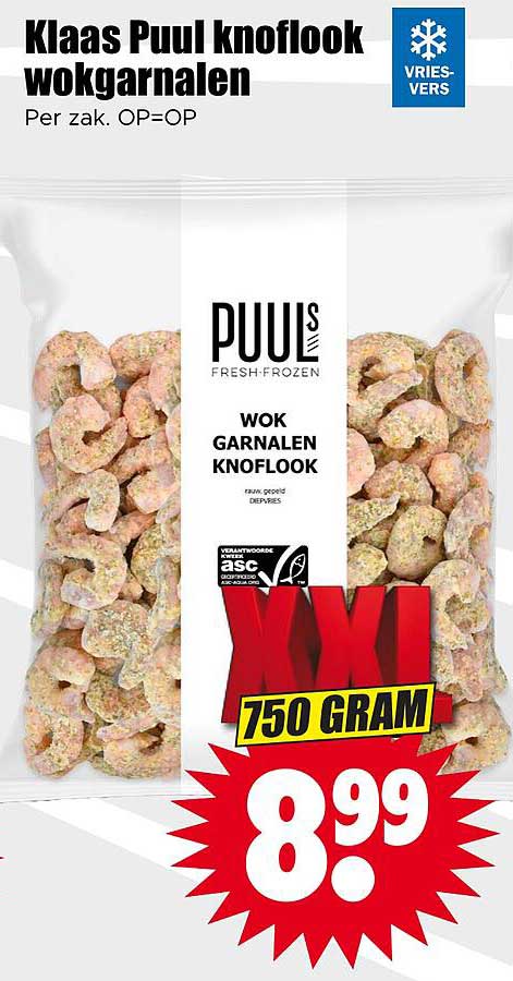 Klaas Puul knoflook wokgarnalen