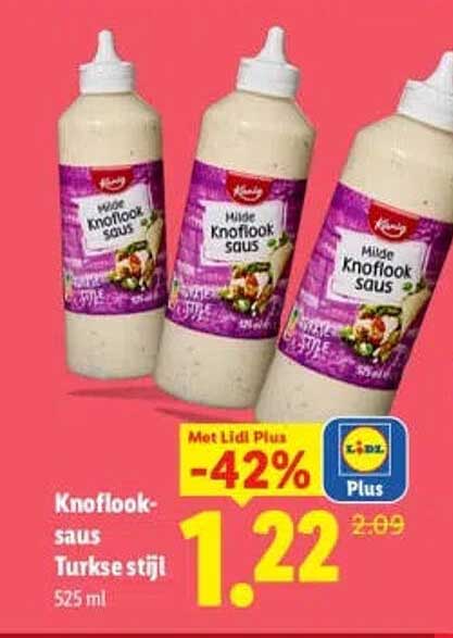 Knoflooksaus Turkse stijl 525 ml -42%