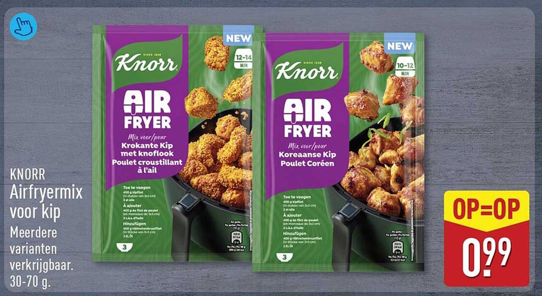 KNORR Airfryermix voor kip Meerdere varianten verkrijgbaar. 30-70 g. OP=OP