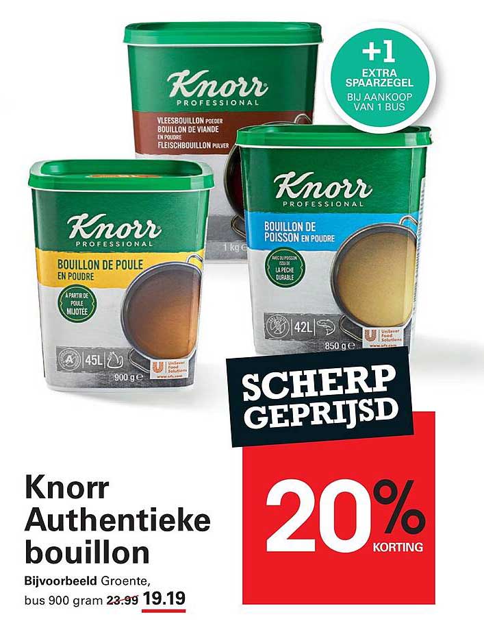 Knorr Authentieke bouillon 20% korting