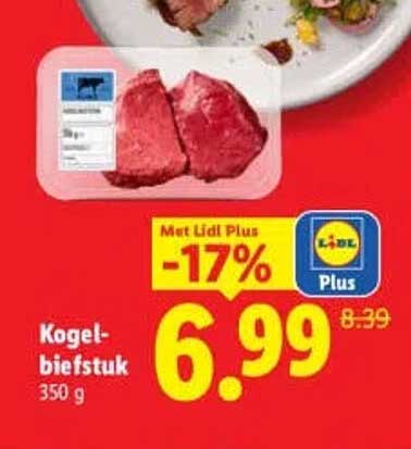 Kogelbiefstuk 350 g -17%