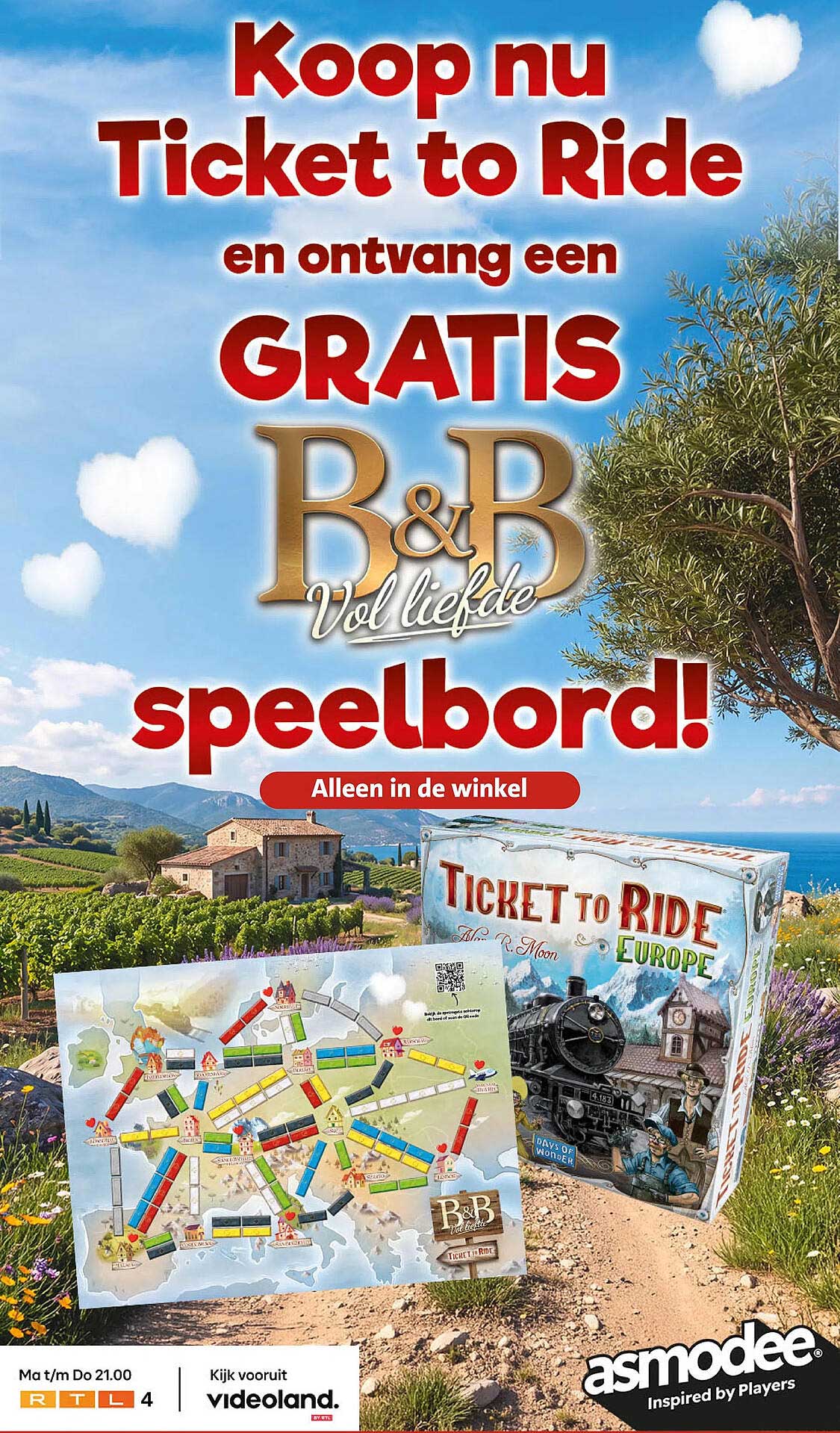 Koop nu Ticket to Ride en ontvang een GRATIS B&B speelbord!