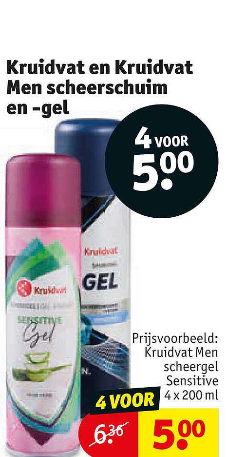 Kruidvat en Kruidvat Men scheerschuim en -gel