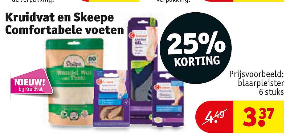 Kruidvat en Skeepe Comfortabele voeten 25% KORTING