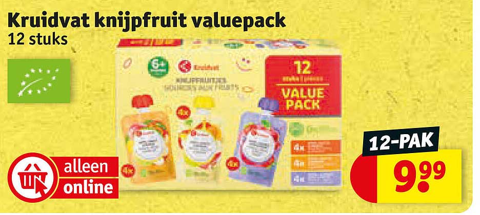 Kruidvat knijpfruit valuepack 12 stuks