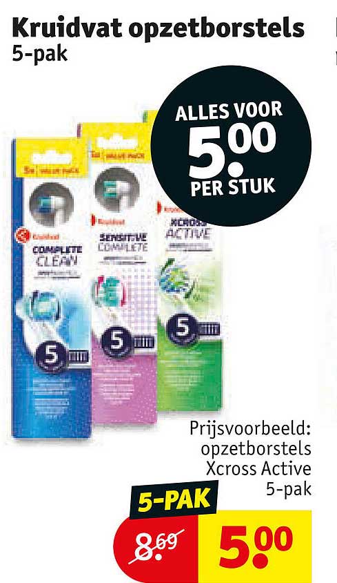 Kruidvat opzetborstels 5-pak