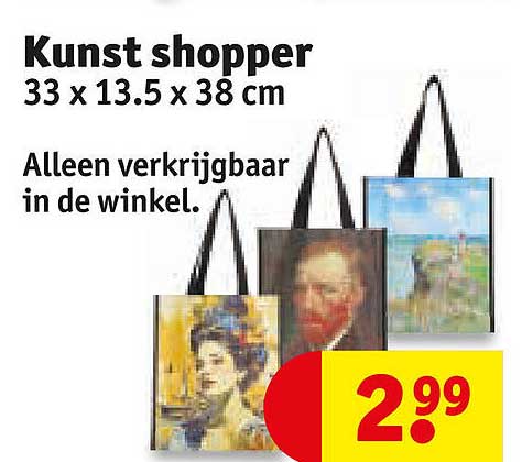 Kunst shopper 33 x 13.5 x 38 cm