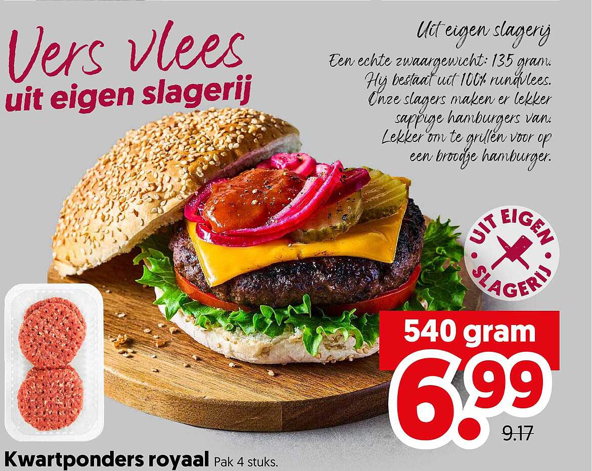 Kwartponders royaal Pak 4 stuks.
