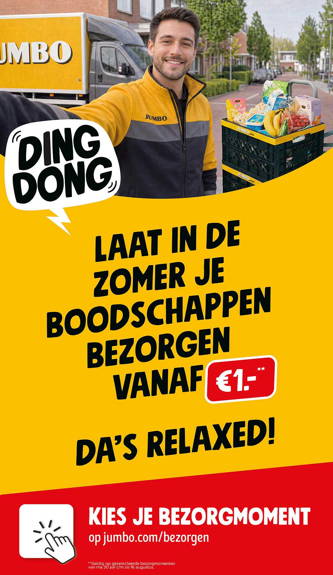 Laat in de zomer je boodschappen bezorgen vanaf €1,-