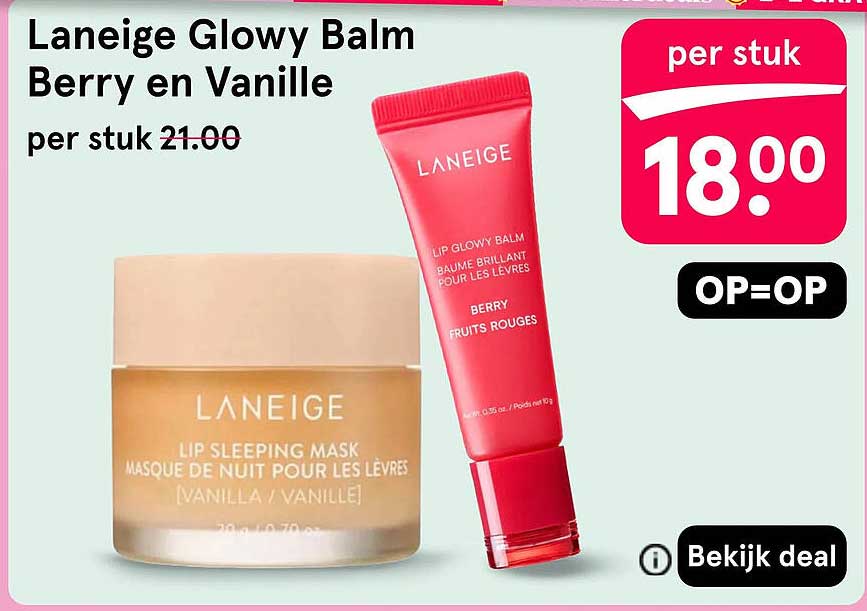Laneige Glowy Balm Berry en Vanille