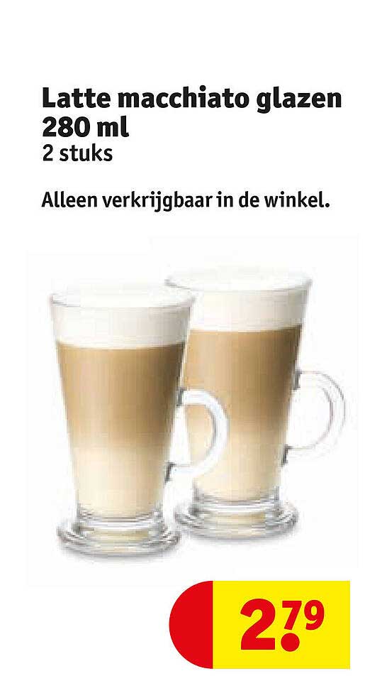 Latte macchiato glazen 280 ml 2 stuks
