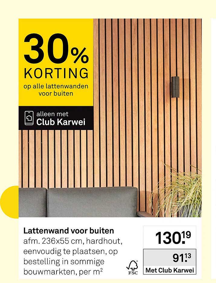 Lattenwand voor buiten