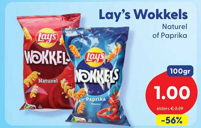 Lay's Wokkels Naturel of Paprika