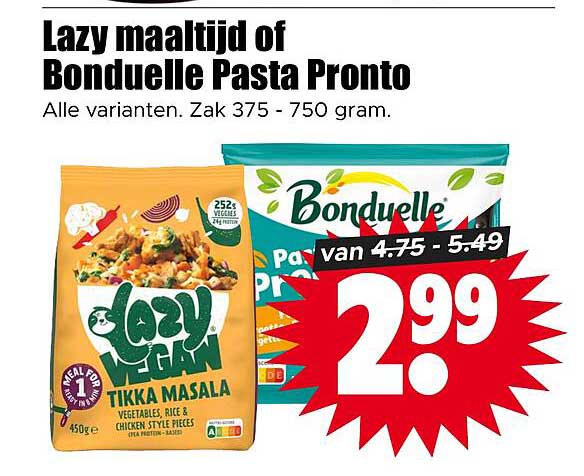 Lazy maaltijd of Bonduelle Pasta Pronto