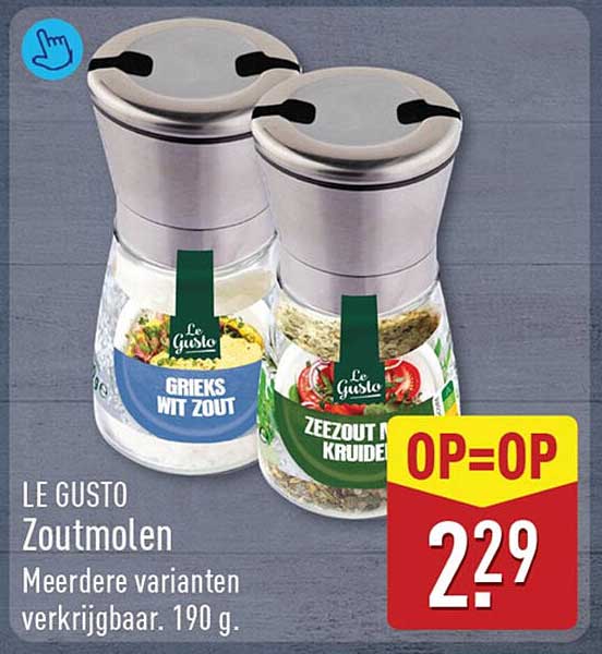 LE GUSTO Zoutmolen Meerdere varianten verkrijgbaar. 190 g.