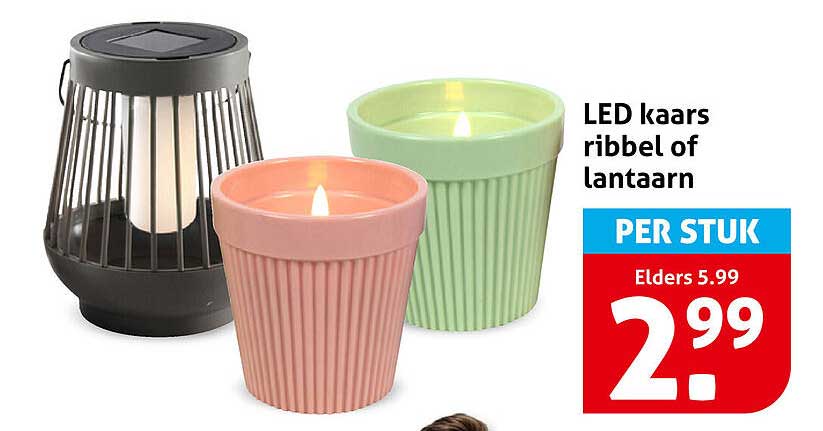 LED kaars ribbel of lantaarn