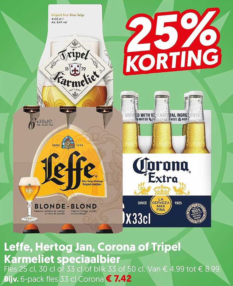 Leffe, Hertog Jan, Corona of Tripel Karmeliet speciaalbier