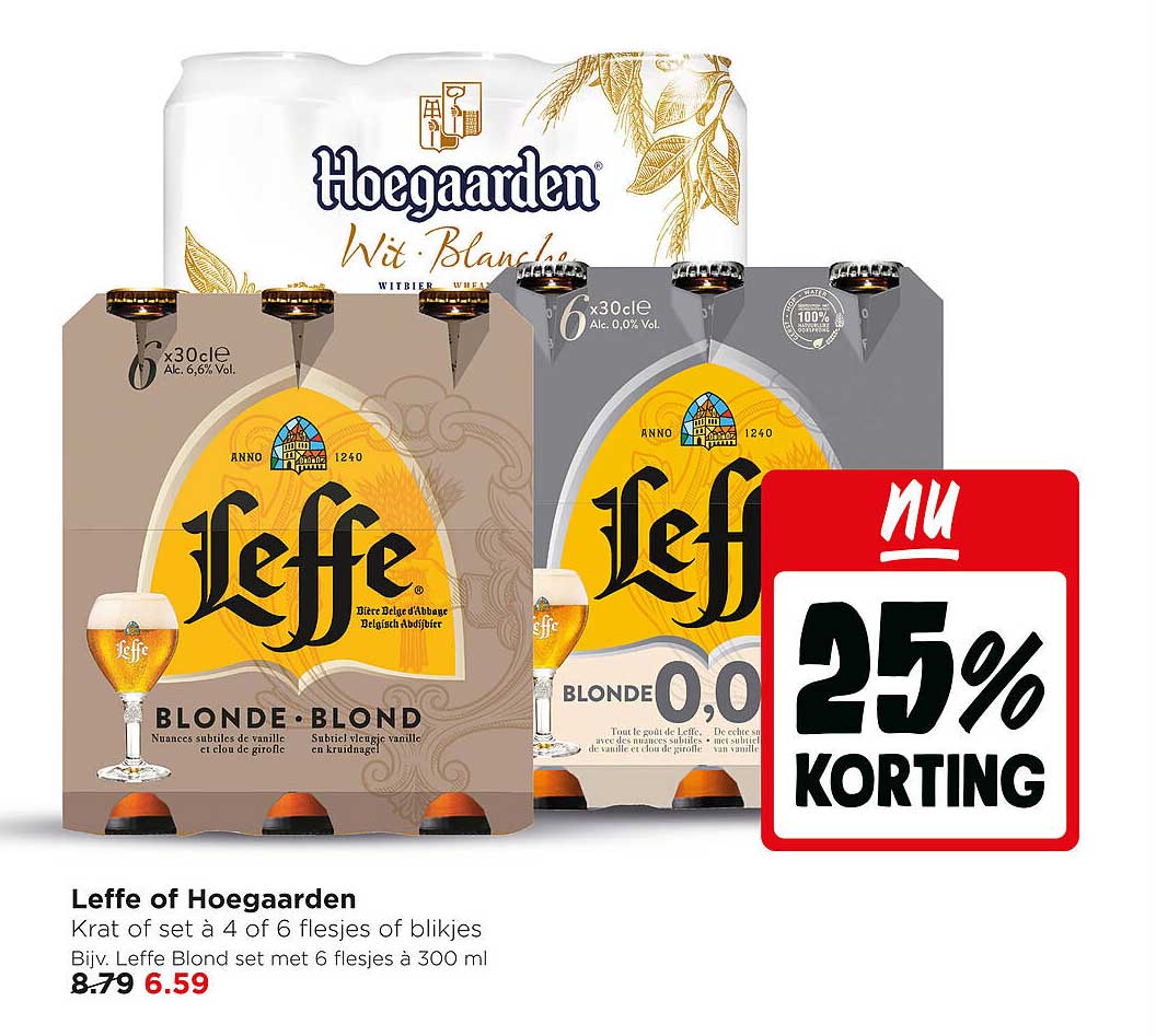 Leffe of Hoegaarden 25% KORTING