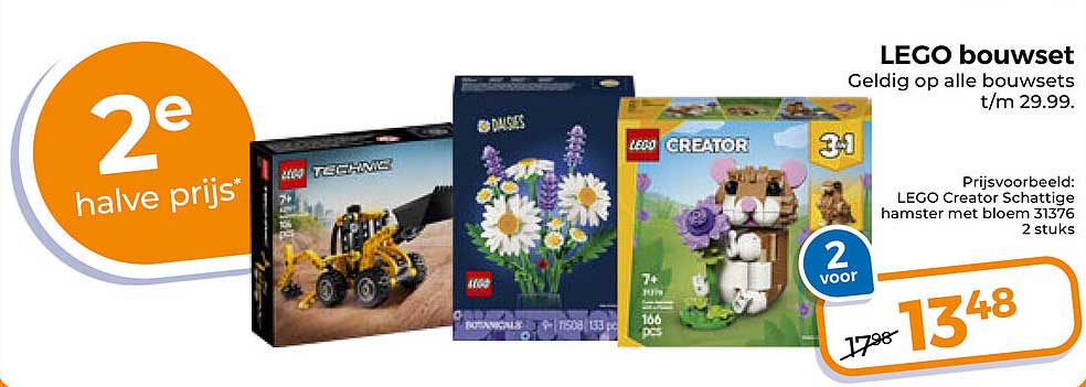 LEGO bouwset 2e halve prijs
