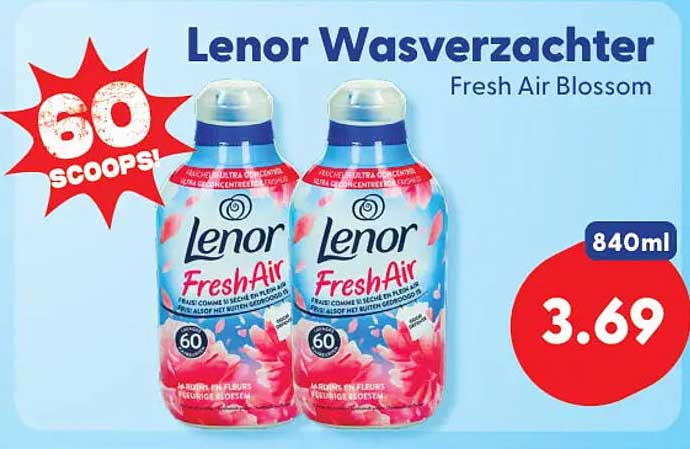 Lenor Wasverzachter Fresh Air Blossom 60 scoops