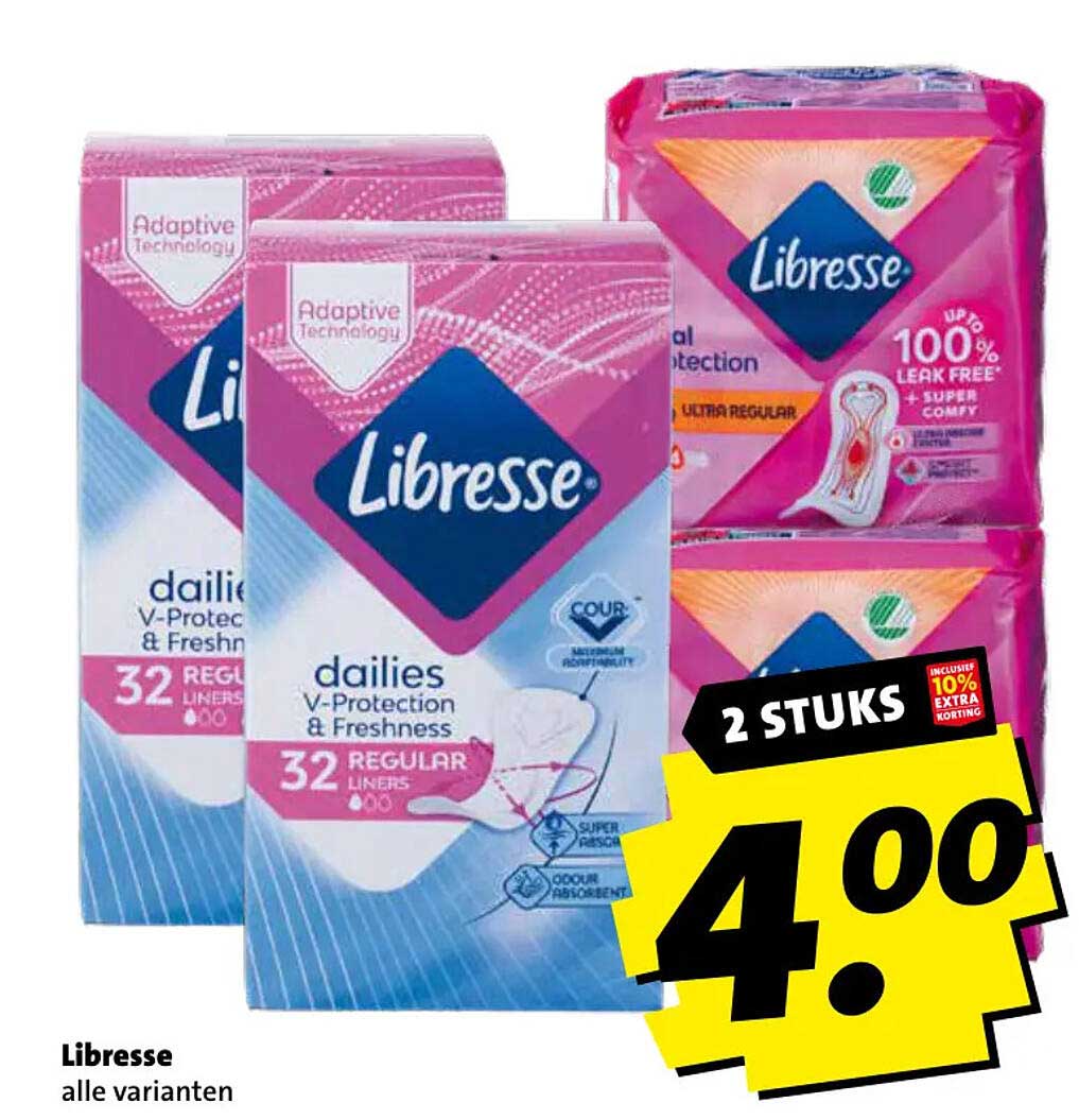 Libresse alle varianten 2 stuks
