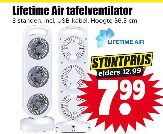 Lifetime Air tafelventilator