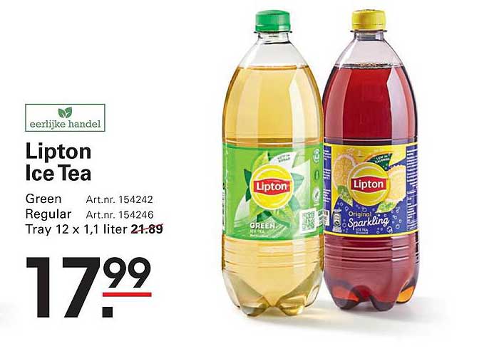 Lipton Ice Tea Green Regular Tray 12 x 1,1 liter