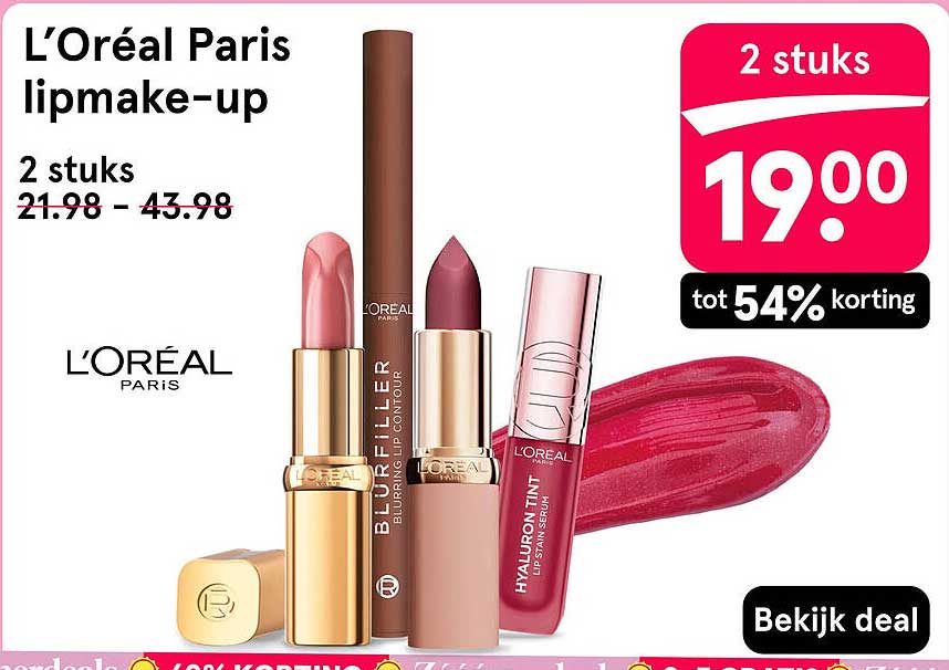 L’Oréal Paris lipmake-up 2 stuks