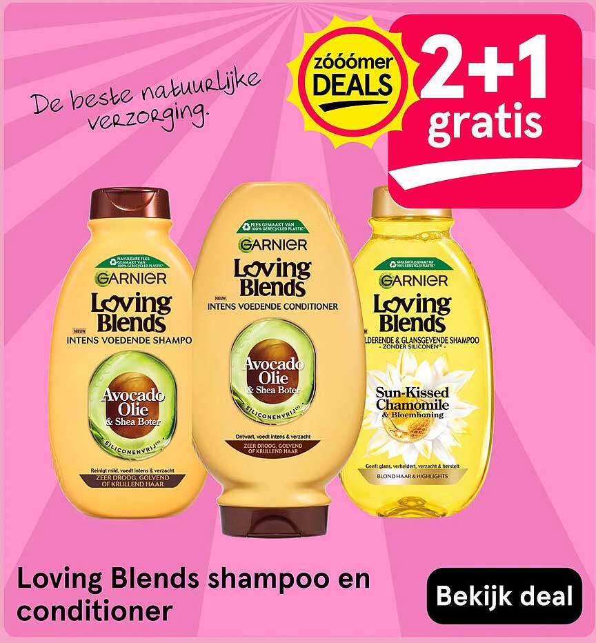 Loving Blends shampoo en conditioner 2+1 gratis