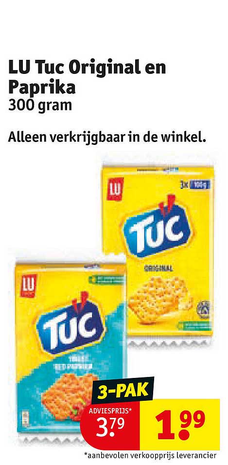 LU Tuc Original en Paprika 300 gram 3-PAK