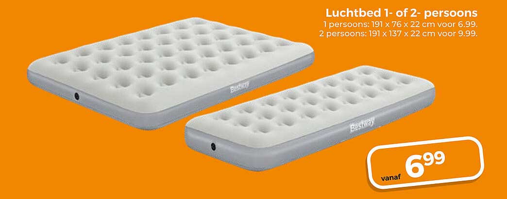 Luchtbed 1- of 2-persoons
