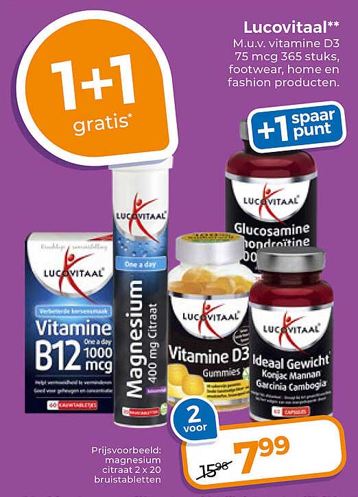 Lucovitaal** 1+1 gratis* +1 spaar punt