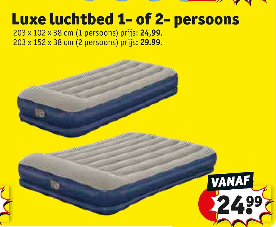 Luxe luchtbed 1- of 2-persoons