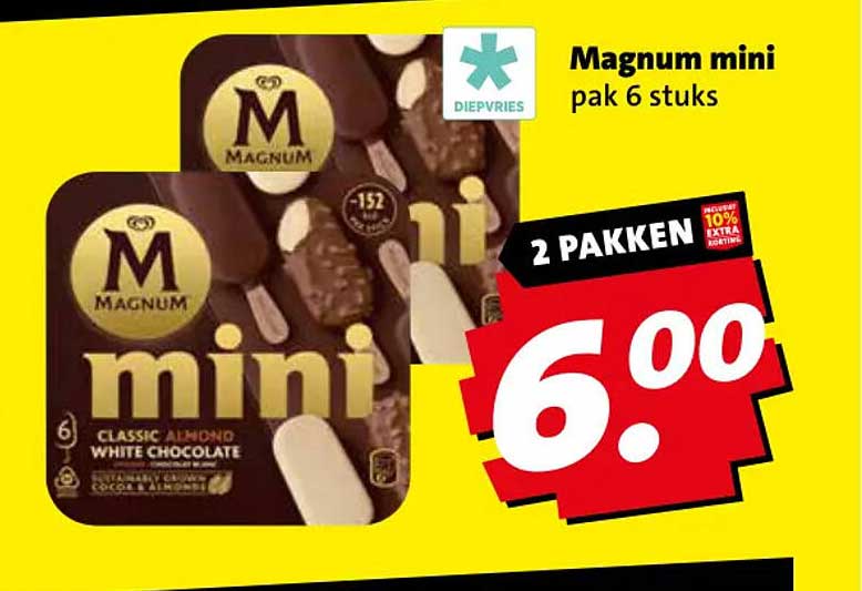 Magnum mini pak 6 stuks 2 pakken