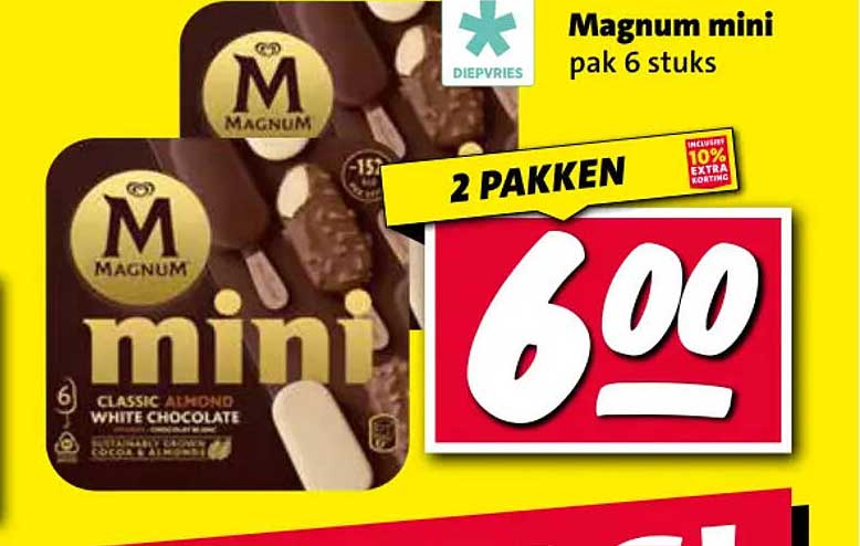 Magnum mini pak 6 stuks 2 pakken