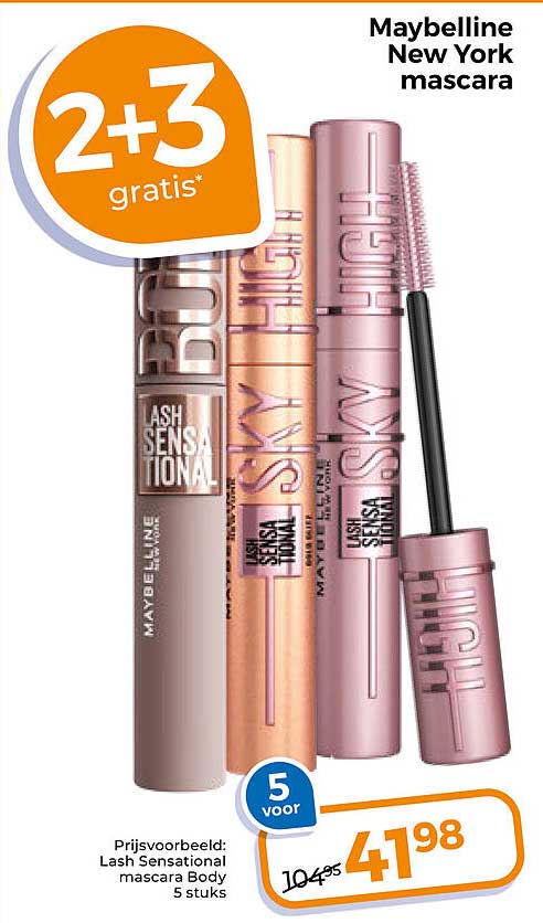 Maybelline New York mascara 2+3 gratis