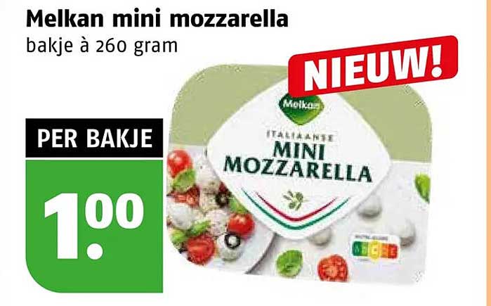 Melkan mini mozzarella bakje à 260 gram