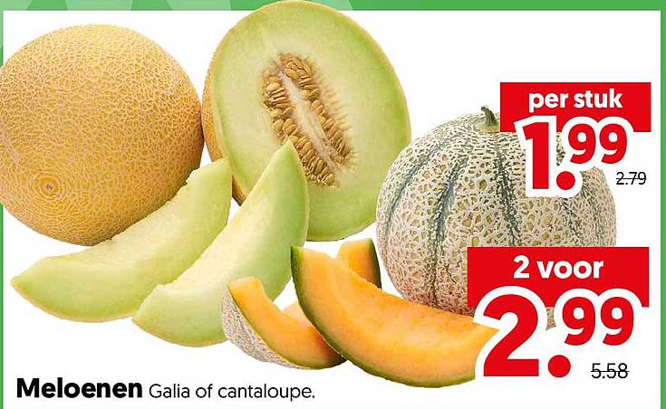 Meloenen Galia of cantaloupe. 2 voor