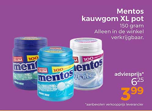 Mentos kauwgom XL pot 150 gram