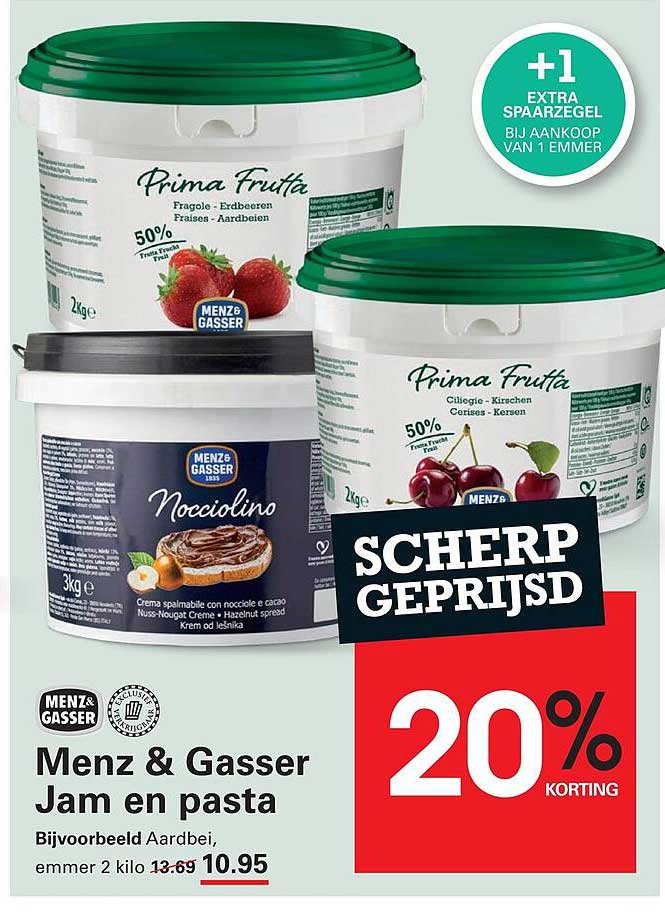 Menz & Gasser Jam en pasta 20% korting