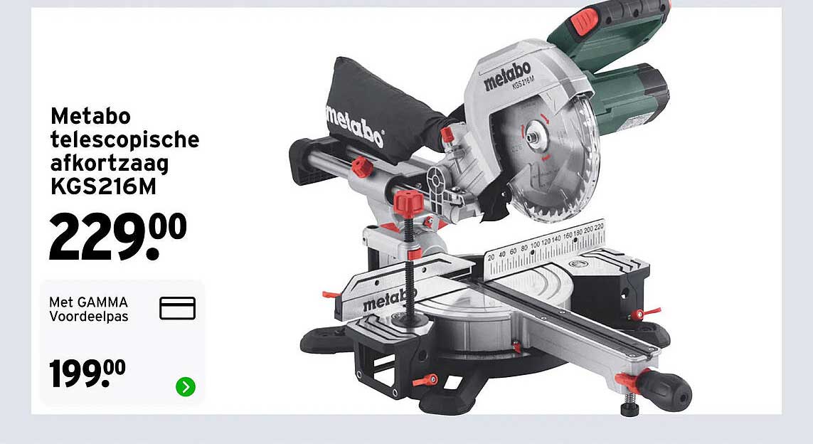 Metabo telescopische afkortzaag KGS216M