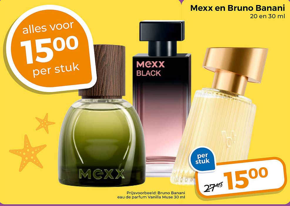 Mexx en Bruno Banani 20 en 30 ml