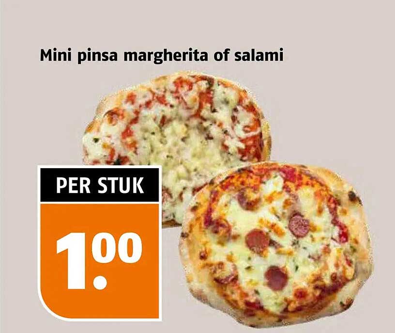 Mini pinsa margherita of salami