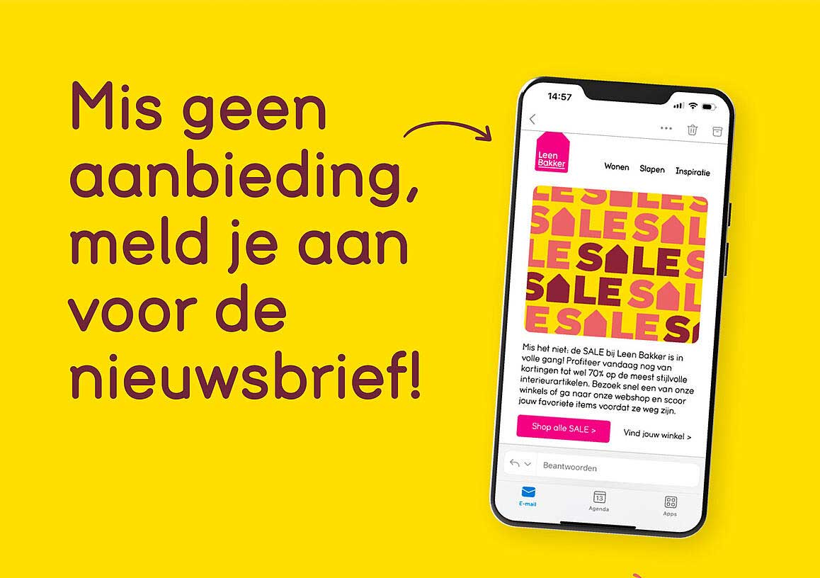 Mis geen aanbieding, meld je aan voor de nieuwsbrief!