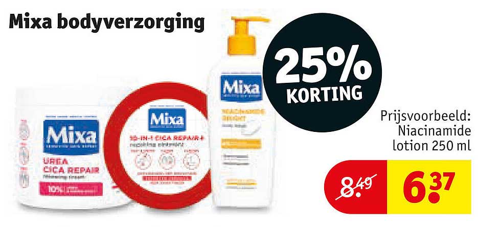 Mixa bodyverzorging 25% KORTING